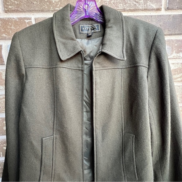 Compagnie Internationale Express 100% wool green vintage zip up collared jacket8 - Picture 4 of 8